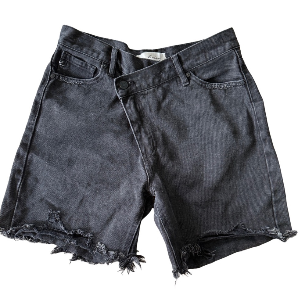 KanCan Black Distressed Jean Shorts